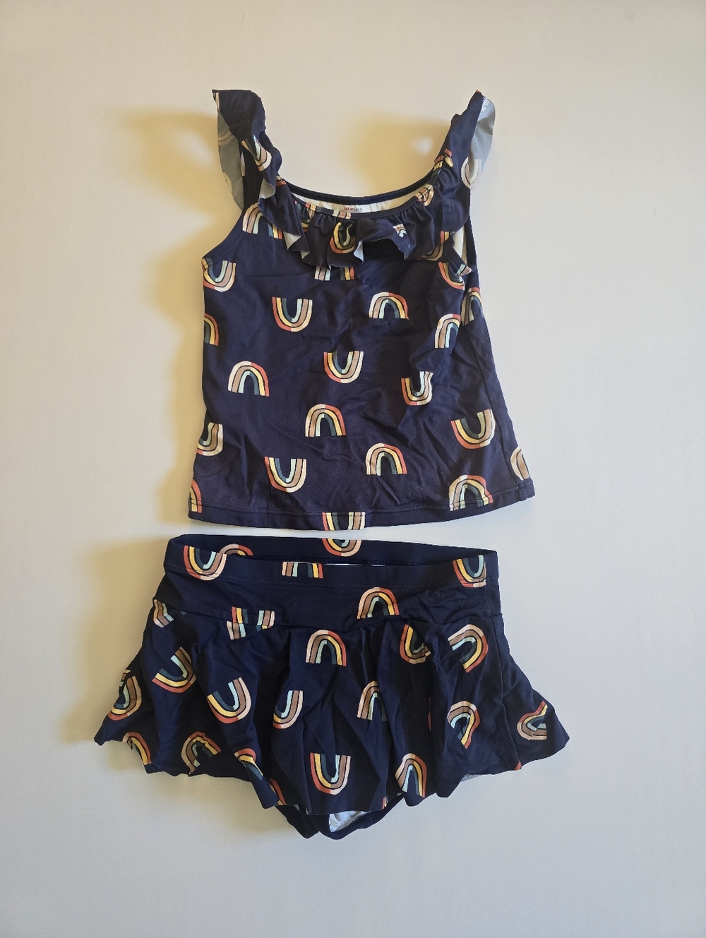 Hanna Andersson Sunblock Striped Tankini Set Sz 140 (10)